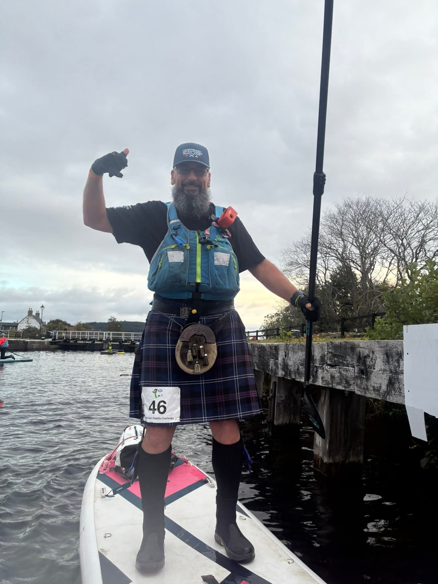 Shaka pose at Inverness start day 2