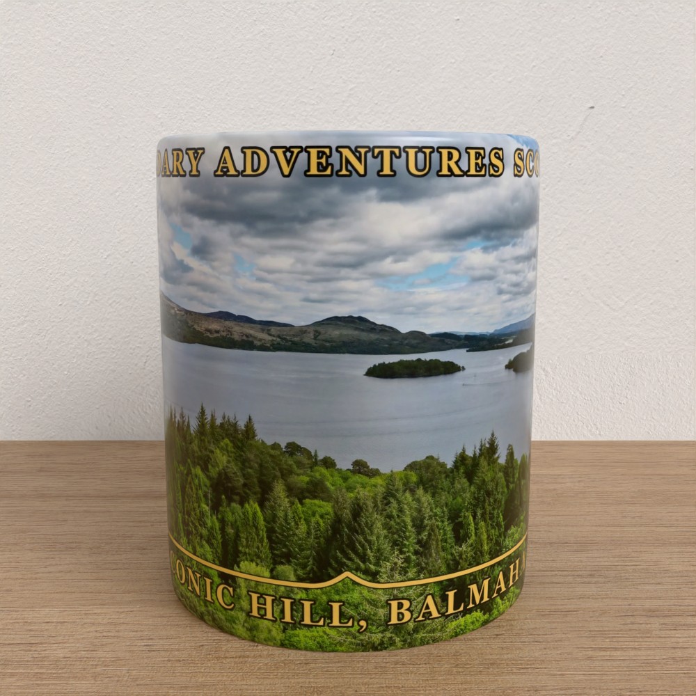 Loch Lomond 360 mug, front: Conic Hill, Balmaha