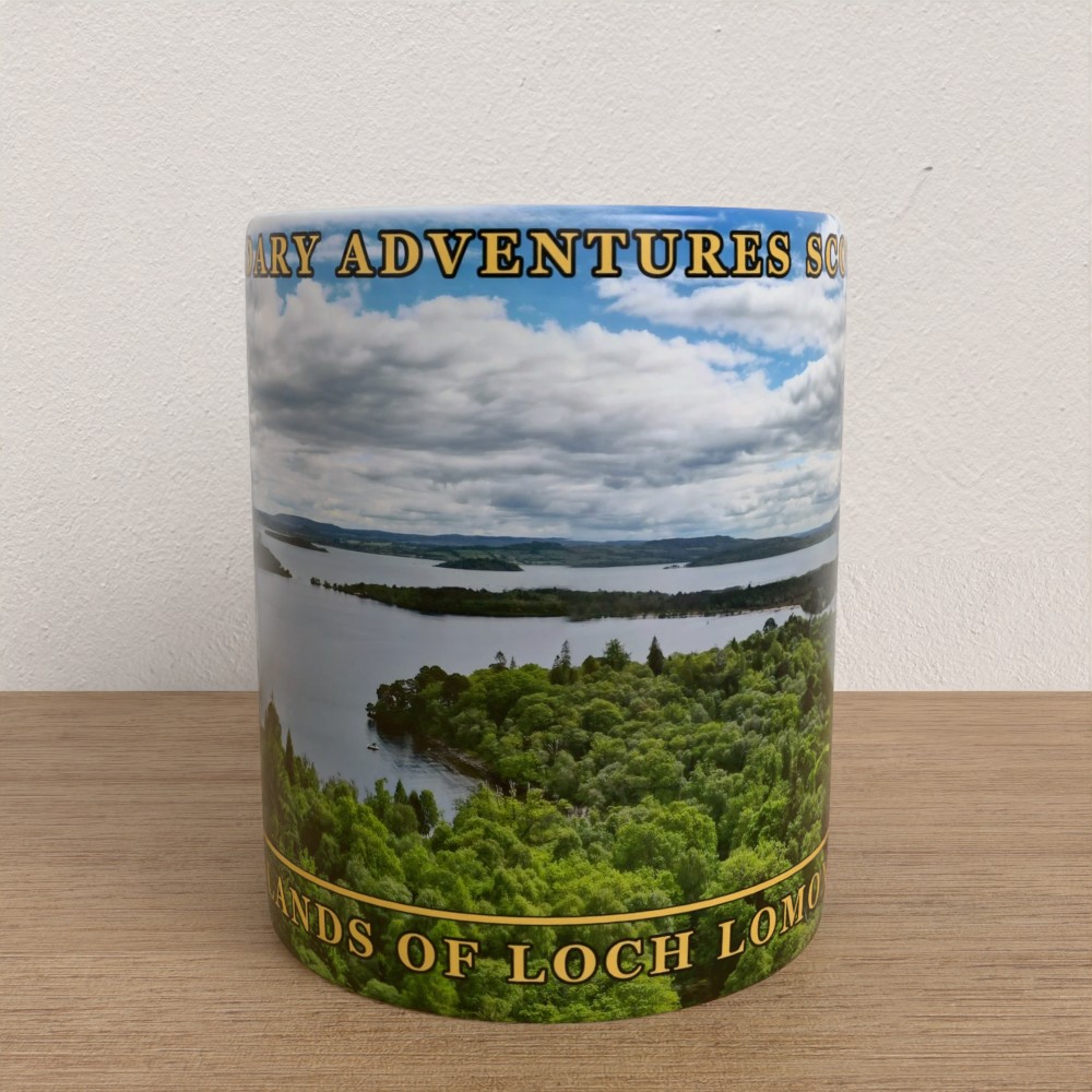 Loch Lomond 360 mug, front: Islands of Loch Lomond